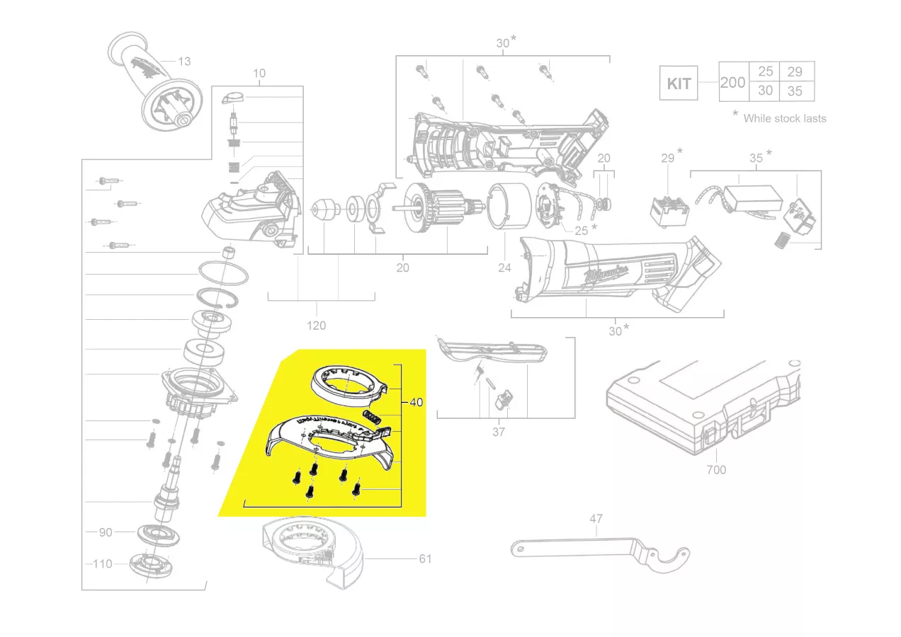 carter de protection meulage réf. 4931433327 Milwaukee